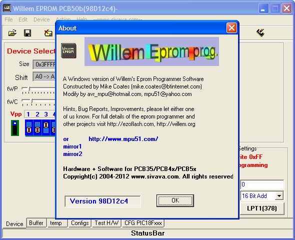 willem eprom programmer windows 10